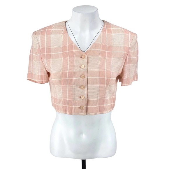 Joseph Ribkoff Vintage Cropped Button Up Top Sz 6 Petite - Picture 1 of 5